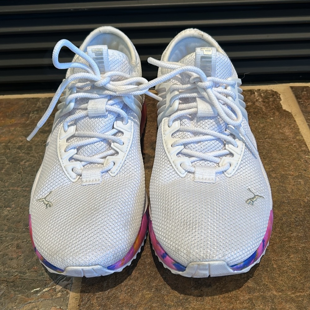 PUMA Sneakers, Pacer Future Bleached Tie-Dye Shoe, Men’s 7, Women’s 8 Great Cond - Picture 5 of 7